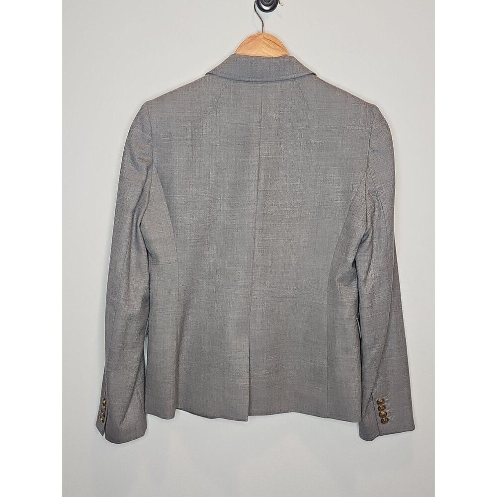 J. Crew Women's Gray Wool Blend Schoolboy‎ 2-Button Blazer Jacket Size 6 - Picture 2 of 5
